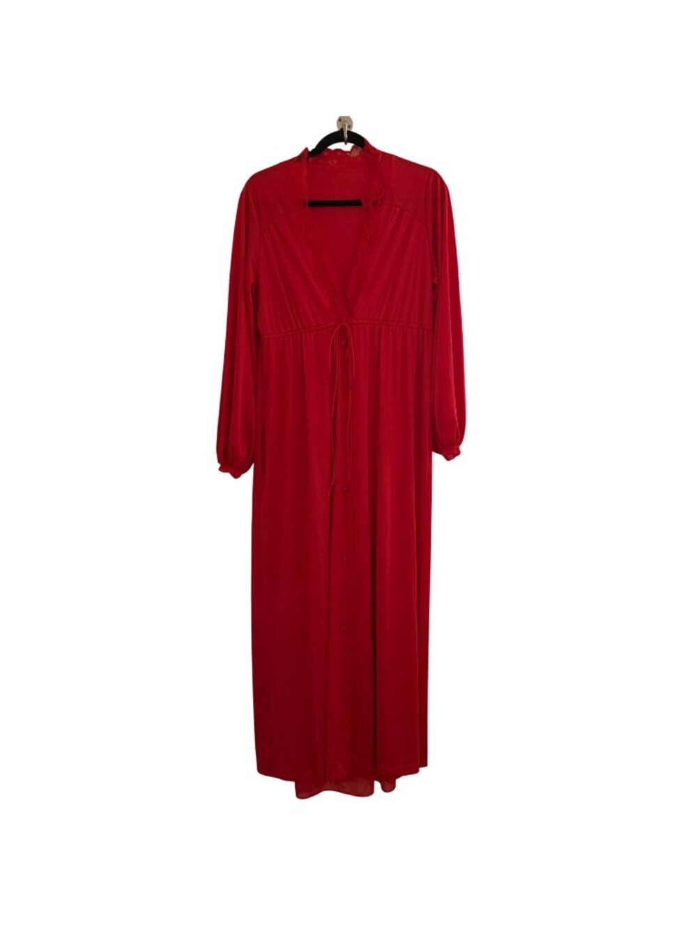 Vintage JC Penny Red Nightie Nightgown & Robe Sz Small